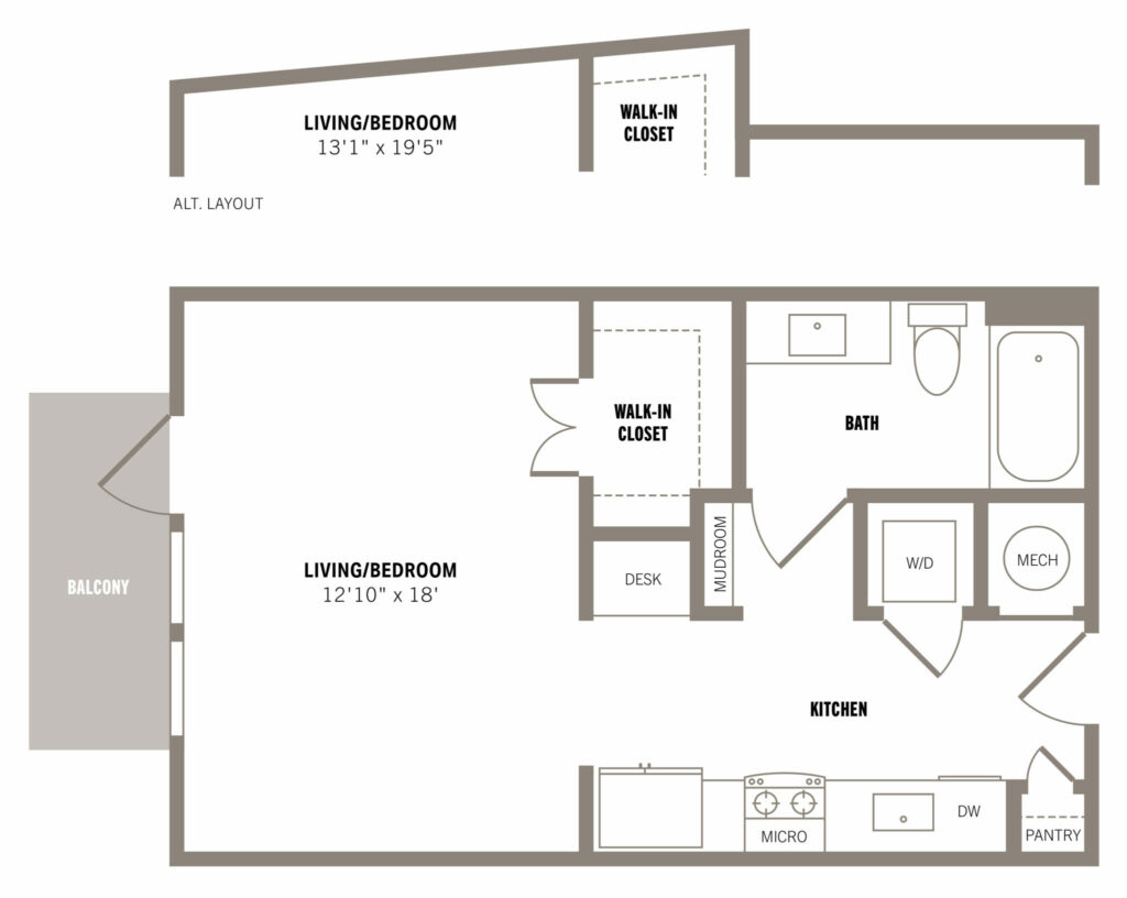 Practical Living in A Comfortable Space - S1 studio-type luxury floor plan